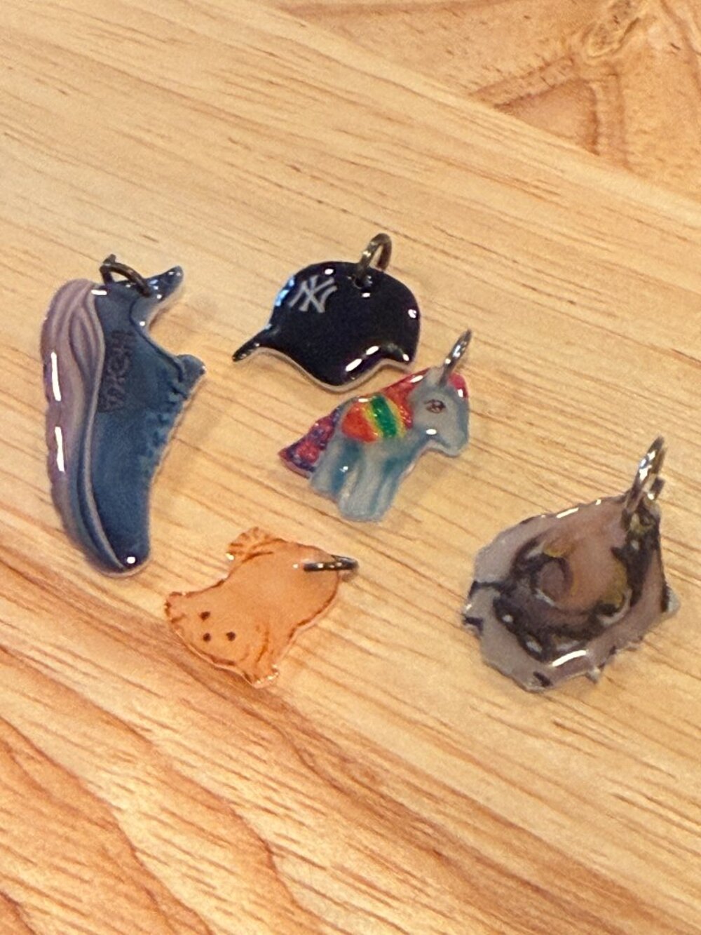 Hoka Yankees My Little Pony Mini Resin Charms — Dog, Sneaker, Cap & Oyster
